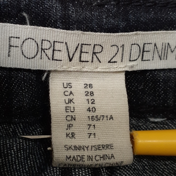 Forever 21 Denim US 28 Black Skinny Jeans - Picture 13 of 16